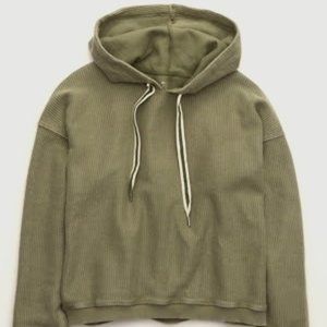 Cropped Green Hoodie